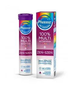 Plusssz 100% Multiwitamina + Żeń-szeń - 20 tabl....