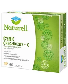 NATURELL Cynk organiczny + C - 60 tabl.