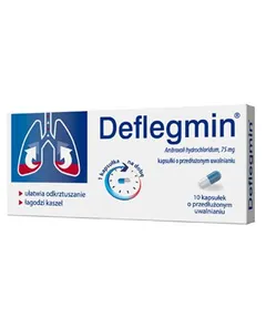 DEFLEGMIN 75 mg - 10 kaps. o przedłużonym...