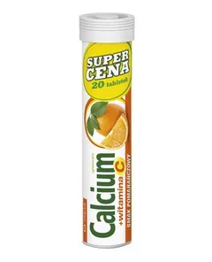 CALCIUM 300 + WITAMINA C Smak pomarańczowy - 20...