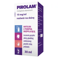 PIROLAM 1% Roztwór na grzybicę skóry - 30 ml