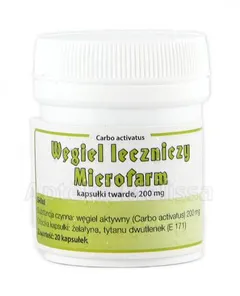 MICROFARM Węgiel Leczniczy 200mg - 20 kaps.