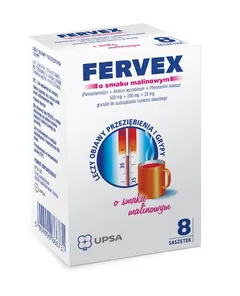 FERVEX o smaku malinowym - 8 sasz.