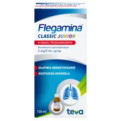 FLEGAMINA JUNIOR Syrop o smaku truskawkowym 2 ml/5...