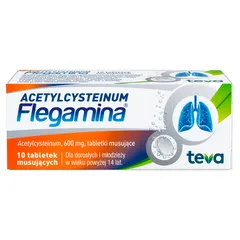 Acetylcysteinum Flegamina 600 mg - 10 tabl. mus.