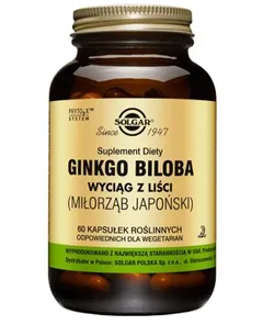 SOLGAR 58 Ginkgo Biloba Miłorząb Jap50kaps