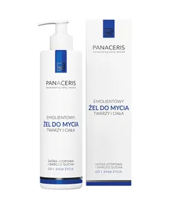 PANACERIS
Emolientowy żel do mycia twarzy i...