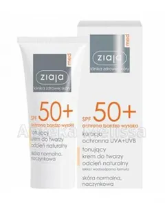 ZIAJA MED SPF50+ Tonujący krem do twarzy - 50 ml