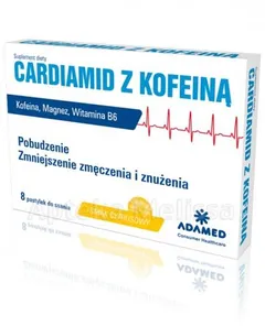CARDIAMID Z KOFEINĄ Smak cytrusowy - 8 past.