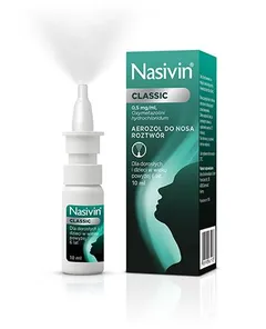 NASIVIN CLASSIC 0,05 mg/ml Aerozol do nosa - 10 ml...