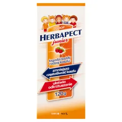 HERBAPECT JUNIOR Syrop o smaku malinowym - 120 g