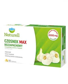 NATURELL Czosnek Max Bezzapachowy - 90 kaps.