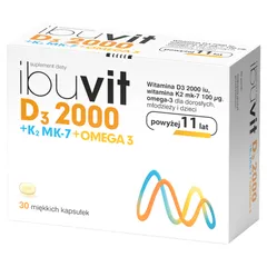 IBUVIT D3 2000 + K2 MK-7 + OMEGA 3 - 30 kaps.