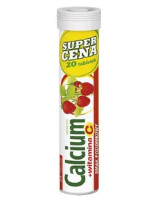 CALCIUM 300 + WITAMINA C Smak poziomkowy - 20...