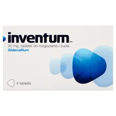 INVENTUM 25mg - 4 tabletki do rozgryzania i żucia