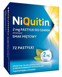 NIQUITIN Pastylki do ssania o smaku miętowym 2 mg...