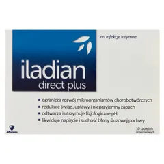 ILADIAN DIRECT PLUS Kapsułki dopochwowe - 10 kaps.