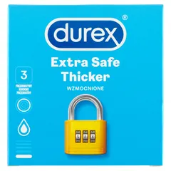 DUREX EXTRA SAFE Prezerwatywy grubsze z dodatkową...