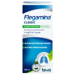 FLEGAMINA BEZ CUKRU Syrop o smaku miętowym 4 mg/5...
