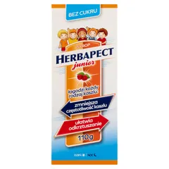 Herbapect Junior Syrop o smaku malinowym bez cukru...