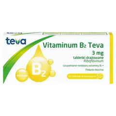 TEVA VITAMINUM B2 3 mg - 50 draż.