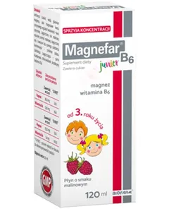 MAGNEFAR B6 JUNIOR Syrop o smaku malinowym - 120...