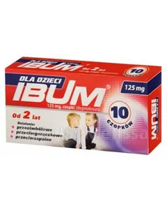 IBUM Czopki dla dzieci 125 mg - 10 szt.