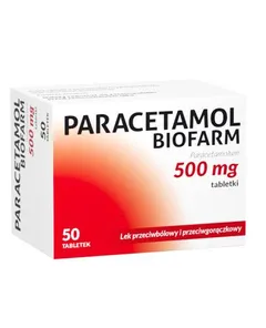 Paracetamol Biofarm tabl. 0,5 g 50 tabl.