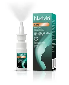 NASIVIN KIDS 0,25 mg/ml Aerozol do nosa - 10 ml
