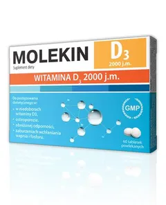 Molekin D3 2 000 j.m. tabl. 0,05mg 60tabl.