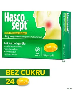 Hascosept smak cytrynowo-miodowy - 24 past