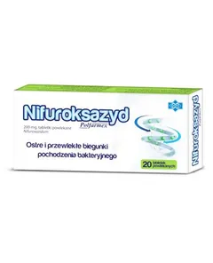 NIFUROKSAZYD POLFARMEX 200 mg - 20 tabl.