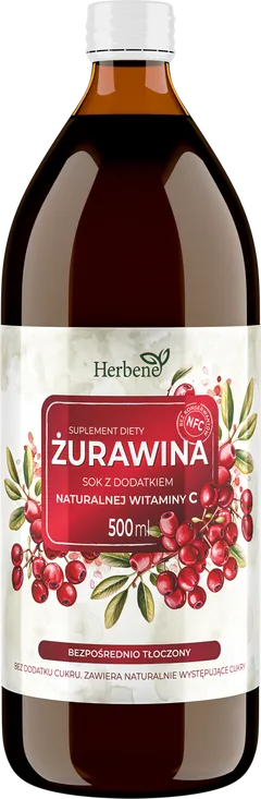 Żurawina Sok z dodatkiem naturalnej witaminy C -...