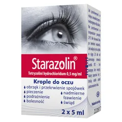 STARAZOLIN Krople do oczu - 2 x 5 ml 