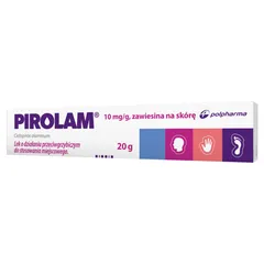 PIROLAM 1% Zawiesina na grzybicę skóry - 20 g
