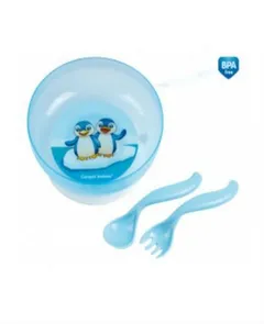CANPOL Miseczka z przykrywką i sztućcami 21/300 -...