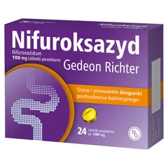 NIFUROKSAZYD Richter 100 mg - 24 tabl.