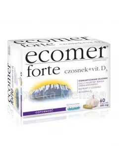 ECOMER FORTE Czosnek + wit. D3 - 60 kaps.