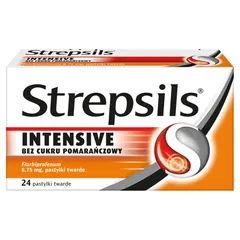 STREPSILS INTENSIVE bez cukru pomarańczowy - 24...