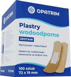 Plastry-zestaw wodoodporne 72 x 19 mm - 100 szt.