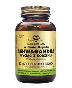 SOLGAR ASHWAGANDHA WYCIĄG Z KORZENIA - 60 kaps.