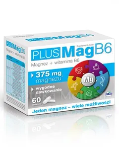 PLUSMAG B6 Magnez + witamina B6 - 60 tabl.