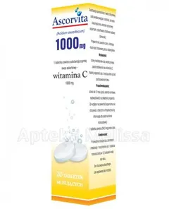 ASCORVITA Witamina C 1000 mg - 20 tabl. mus.