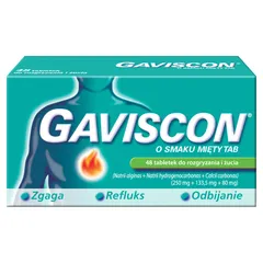GAVISCON - 48 tabl. do rozgryzania i żucia