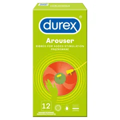 DUREX AROUSER Prezerwatywy nawilżane i prążkowane...
