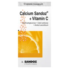 CALCIUM SANDOZ + VITAMINUM C Tabletki musujące...