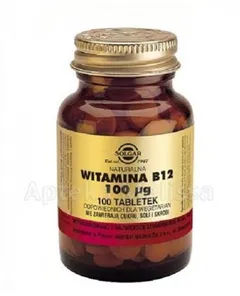 SOLGAR WITAMINA B12 NATURALNA - 100 tabl.